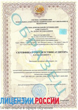 Образец сертификата соответствия аудитора №ST.RU.EXP.00005397-3 Новоаннинский Сертификат ISO/TS 16949